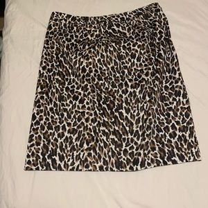 J. Crew leopard pencil skirt 8